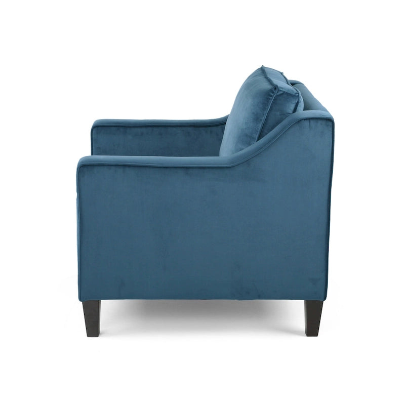 Milo Contemporary Velvet Club Chair by Christopher Knight Home - 30.75  W x 33.50  L x 33.75  H