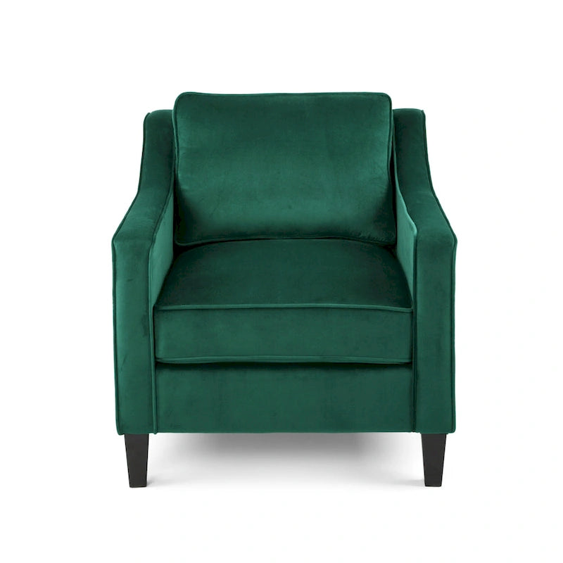 Milo Contemporary Velvet Club Chair by Christopher Knight Home - 30.75  W x 33.50  L x 33.75  H
