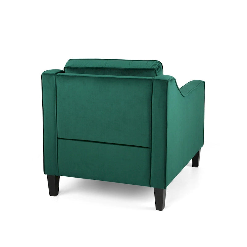 Milo Contemporary Velvet Club Chair by Christopher Knight Home - 30.75  W x 33.50  L x 33.75  H