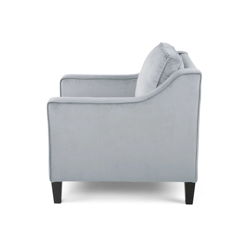 Milo Contemporary Velvet Club Chair by Christopher Knight Home - 30.75  W x 33.50  L x 33.75  H