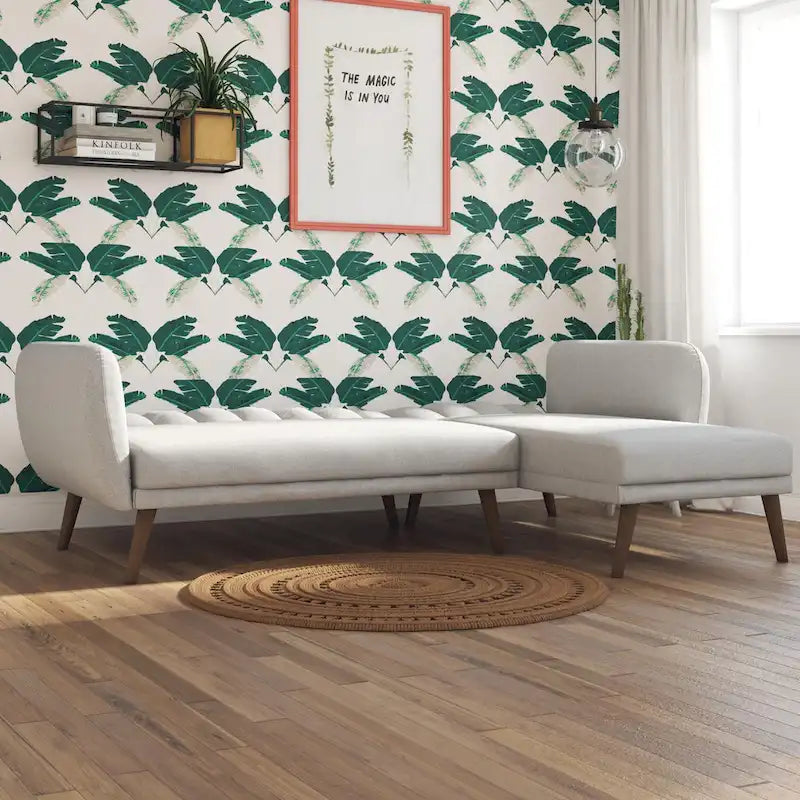 The Novogratz Brittany Sectional Futon Sofa