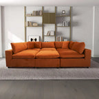 Yannie Mid-Century Modern Modular Sectional Velvet Sofa