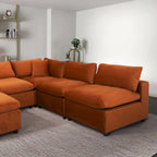 Yannie Mid-Century Modern Modular Sectional Velvet Sofa