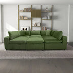 Yannie Mid-Century Modern Modular Sectional Velvet Sofa