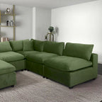 Yannie Mid-Century Modern Modular Sectional Velvet Sofa