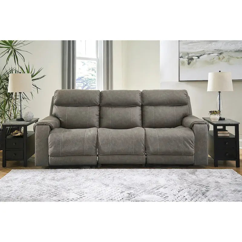 Signature Design by Ashley Starbot Gray 3-Piece Power Reclining Sofa - 101 W x 42 D x 42 H