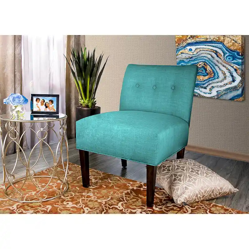 MJL Furniture Samantha Largo Button Tufted Accent Chair