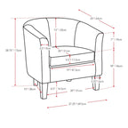 Copper Grove Broadway Velvet Upholstered Tub Chair