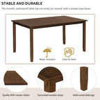 Nestfair 6-Piece Dining Table Set with 4 Fabric Chairs and Bench