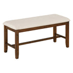 Nestfair 6-Piece Dining Table Set with 4 Fabric Chairs and Bench