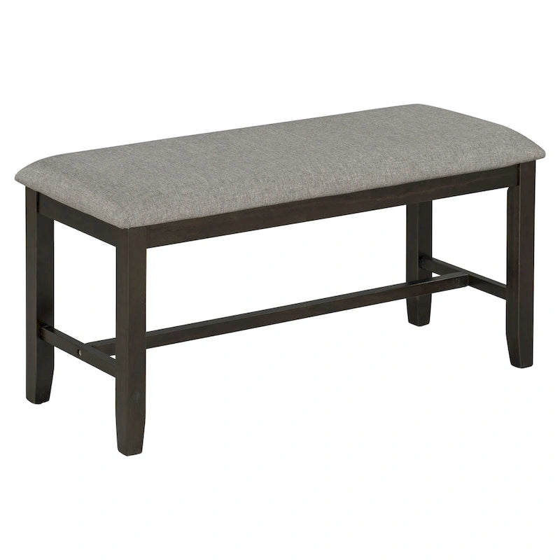 Nestfair 6-Piece Dining Table Set with 4 Fabric Chairs and Bench