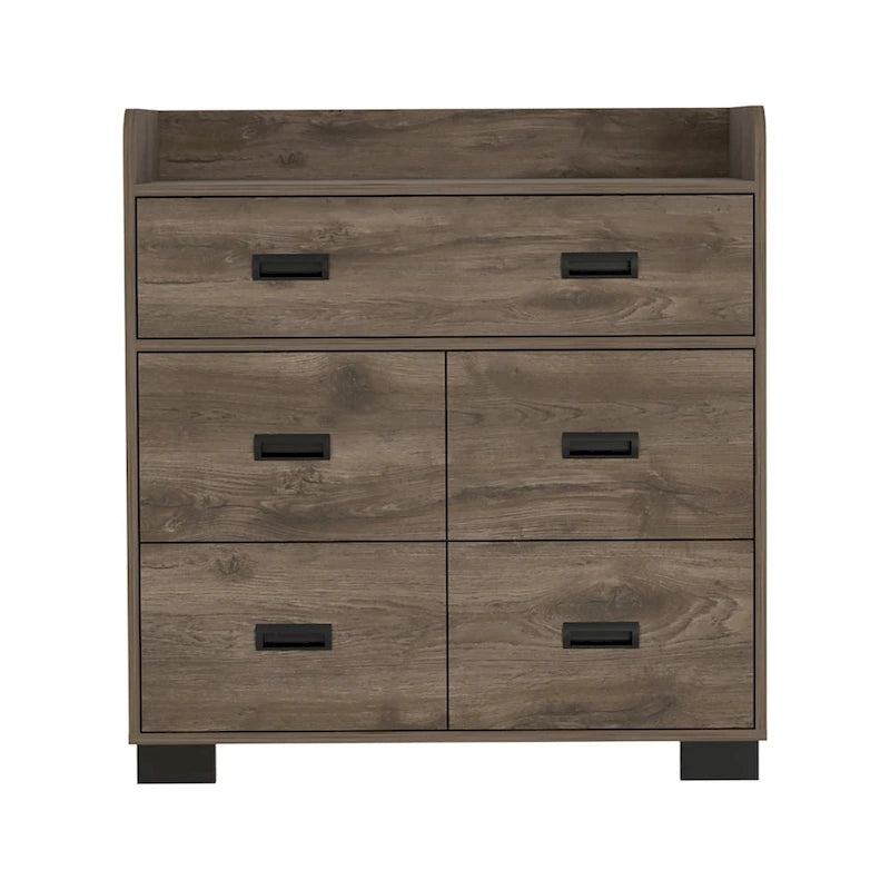 Alyn 33-inch Wide Dresser with 4 Legs, 4 Drawers, 1 Double Drawer