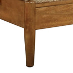 Wooden California King Size Bed with Panel Headboard, Gray