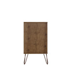 Manhattan Comfort Rockefeller 6-Drawer Double Low Dresser with Metal Legs