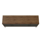Manhattan Comfort Rockefeller 6-Drawer Double Low Dresser with Metal Legs