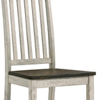 Derry Farmhouse Antique White Wood Slatted Backs Dining Chairs by Furniture of America (Set of 2)