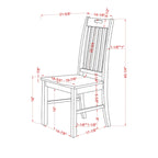 Derry Farmhouse Antique White Wood Slatted Backs Dining Chairs by Furniture of America (Set of 2)