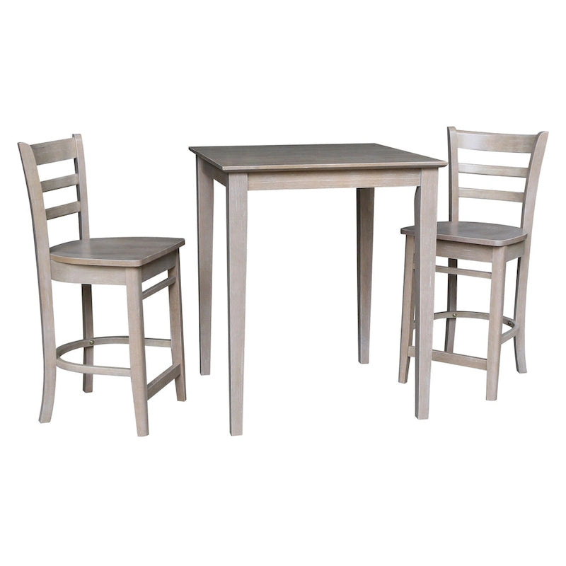 30  x 30  Counter Height Table with 2 Stools - 3 Piece Set
