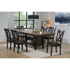 7 - Piece Solid Wood Dining Set With Storage Veneer Top