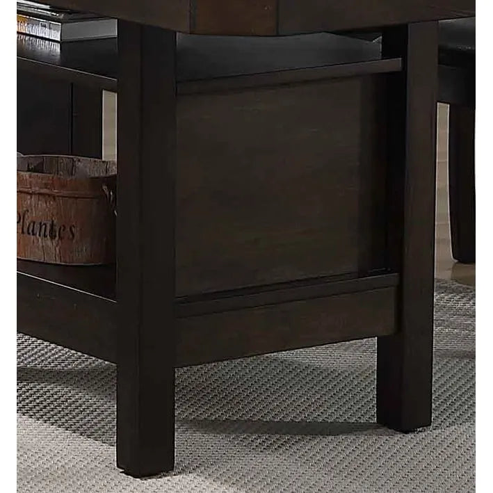 7 - Piece Solid Wood Dining Set With Storage Veneer Top