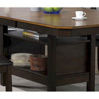 7 - Piece Solid Wood Dining Set With Storage Veneer Top