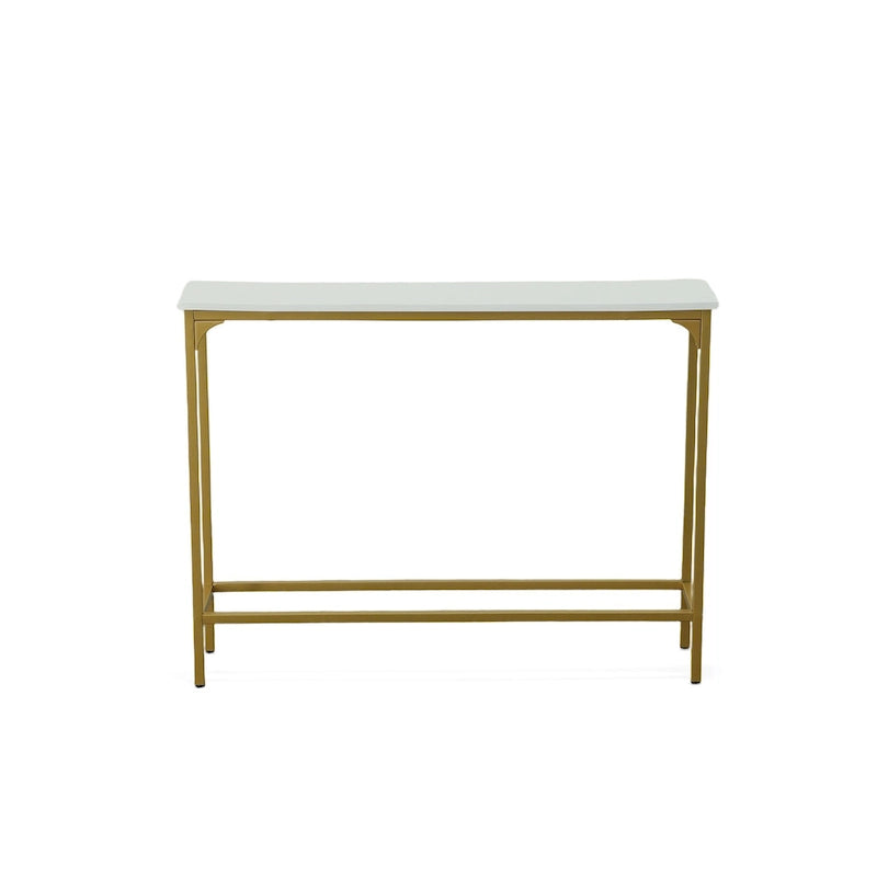 Carolina Living Slim Console Table - White/Gold