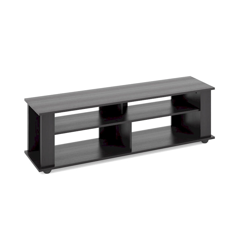 Bakersfield Black Wooden TV Stand, for TVs up to 75 
