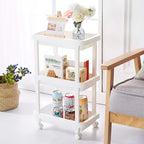 HANAMYA 4-Shelf Plastic Rolling Storage Cart