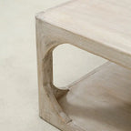 Artissance Reclaimed Wood Peking Ming Coffee Table, Large, 67 Inch Long, Weathered White Wash