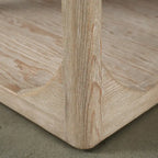 Artissance Reclaimed Wood Peking Ming Coffee Table, Large, 67 Inch Long, Weathered White Wash