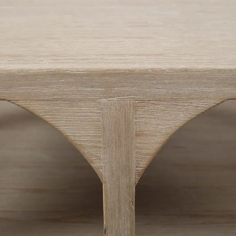 Artissance Reclaimed Wood Peking Ming Coffee Table, Large, 67 Inch Long, Weathered White Wash