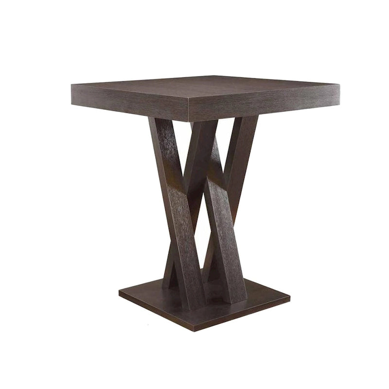 Square Counter Height Table Cappuccino