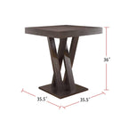 Square Counter Height Table Cappuccino