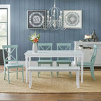 Simple Living Tiffany White Dining Bench
