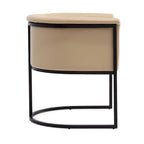 Bali Saddle and Black Faux Leather Dining Chair (Set of 2)