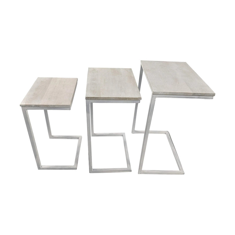 Carolina Living Addison Nesting Table Set - Whitewash