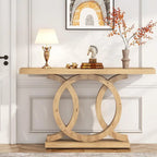 55 inches Farmhouse Console Table with Geometric Base