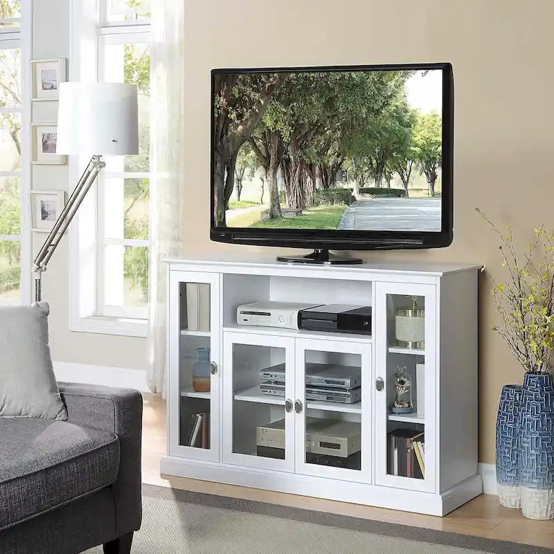 Convenience Concepts Summit Highboy 60  TV Stand with Storage Cabinets and Shelves