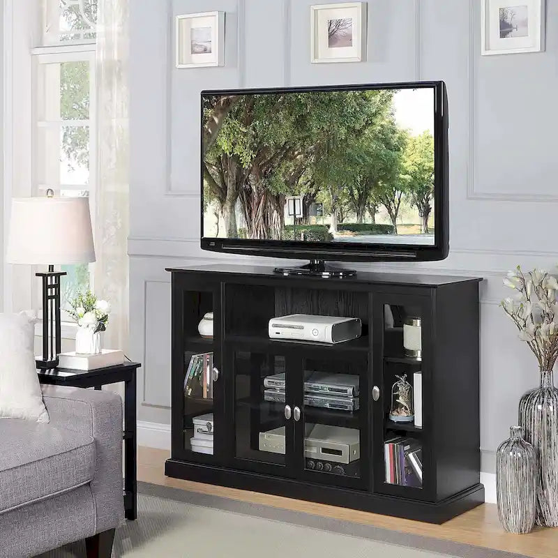 Convenience Concepts Summit Highboy 60  TV Stand with Storage Cabinets and Shelves