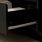 Modern Style Extendable TV Stand with 3Drawer White/Black 65.4 -106.3