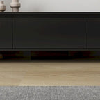 Modern Style Extendable TV Stand with 3Drawer White/Black 65.4 -106.3