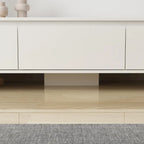 Modern Style Extendable TV Stand with 3Drawer White/Black 65.4 -106.3