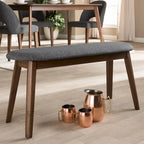 Mid-Century Fabric Upholstered Bench by Baxton Studio