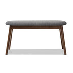 Mid-Century Fabric Upholstered Bench by Baxton Studio