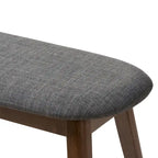 Mid-Century Fabric Upholstered Bench by Baxton Studio
