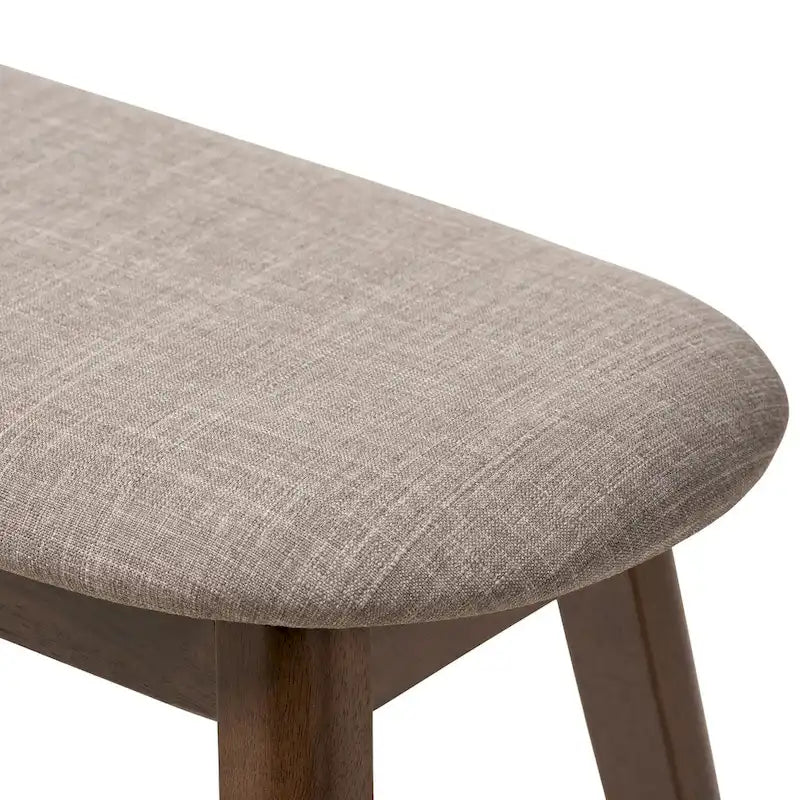 Mid-Century Fabric Upholstered Bench by Baxton Studio