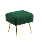 Modern Velvet Barrel Arm Accent Chair with Ottoman