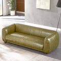 Mayla Mid Century Modern Luxury Italian Leather Couch