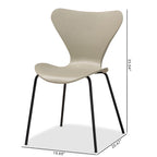 Jaden Modern and Contemporary 4-Piece Plastic/Metal Dining Chair Set