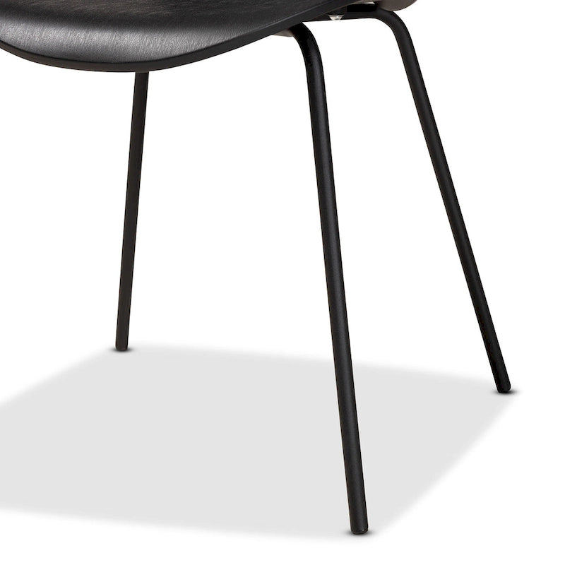 Jaden Modern and Contemporary 4-Piece Plastic/Metal Dining Chair Set